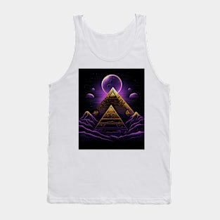 Golden Pyramids Under Purple Moons Tank Top